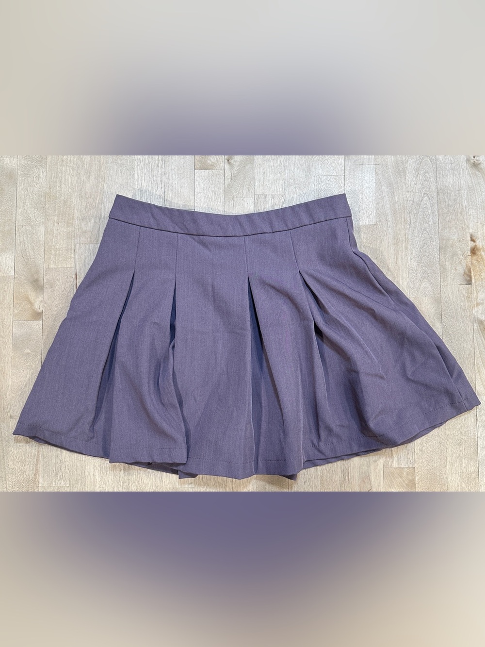 Flared Pleated Skirt in Dusty Lavender